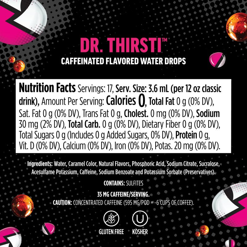Ninja Thirsti Flavored Liquid Water Drops - Zero Calorie Soda