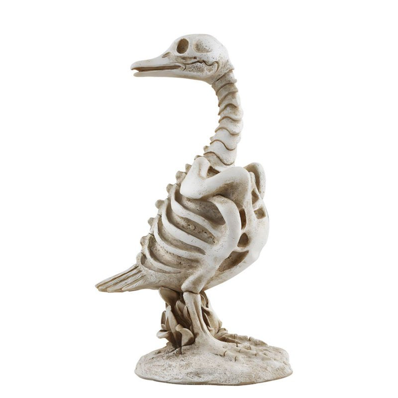 Halloween Duck Skeleton Decoration - Realistic Bone Fossil Indoor Outdoor Prop - Z-B Variation