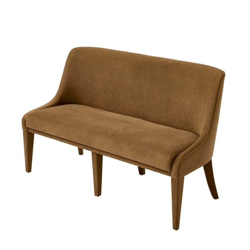 Upholstered Dining Bench - Tobacco - Modern Windsor Design