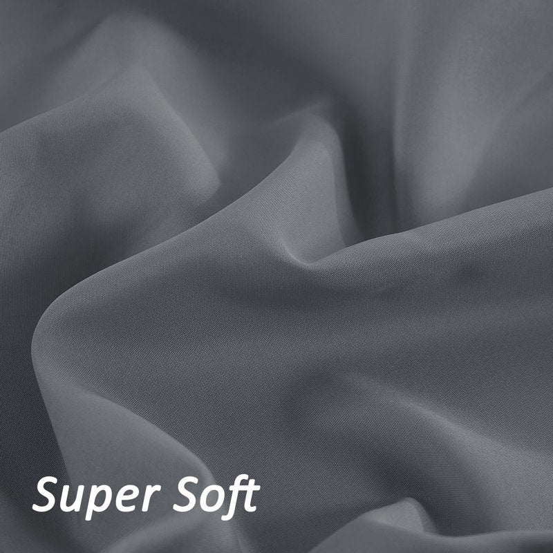 Mainstays Super Soft Microfiber Fitted Sheet - King, Soothing Gray & Washed Dark Blue - 2 Pack
