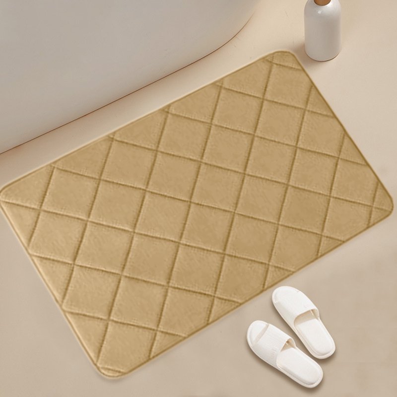 Extra Soft Yellow Bathroom Rug - Absorbent, Quick Dry, Machine Washable
