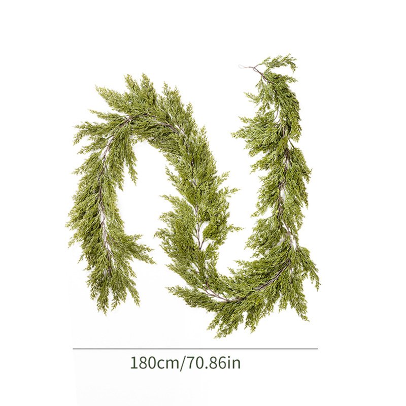 Christmas Garland Artificial Pine Holiday Decor - Greenery for Indoor Outdoor - 5.9Ft - Variation H