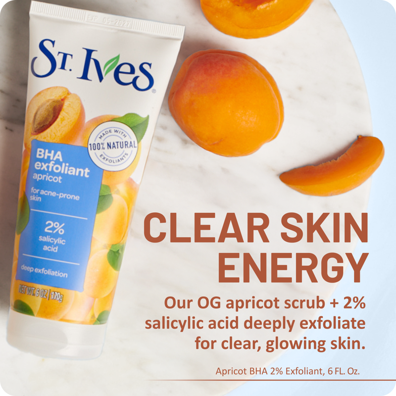 BHA Apricot Face Scrub with 2% Salicylic Acid for Acne-Prone Skin, 6oz