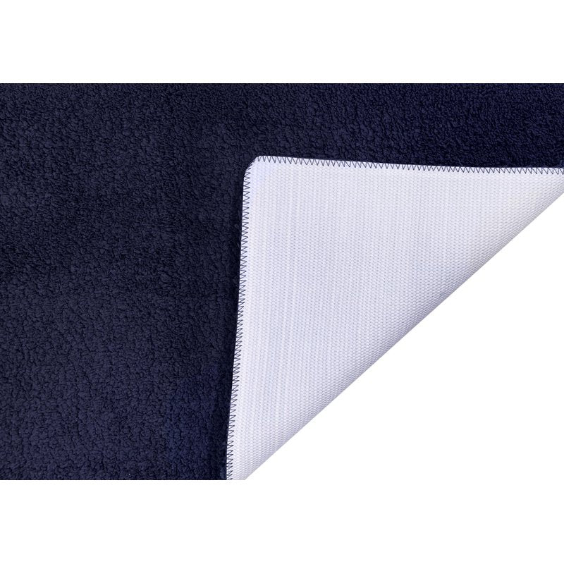 Better Trends Navy 21x34 Inch Micro Plush Bath Rug - Non-Slip Water Absorbent Mat
