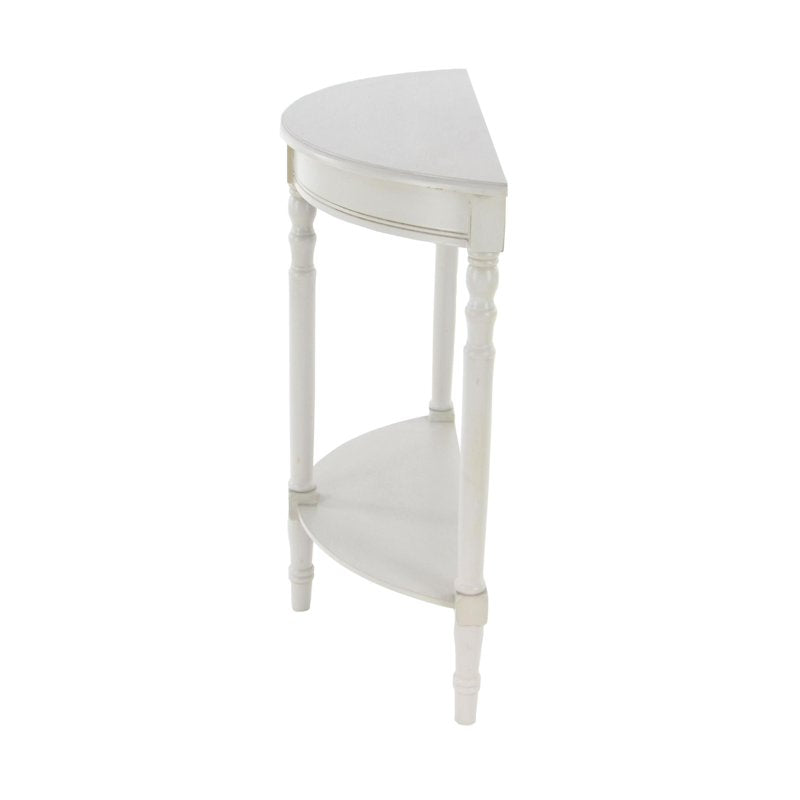 Light Gray Half Moon Console Table - 32" x 32"