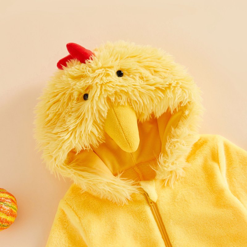 Toddler Baby Girl Boy Halloween Chick Costume Romper - Yellow, 18-24 Months