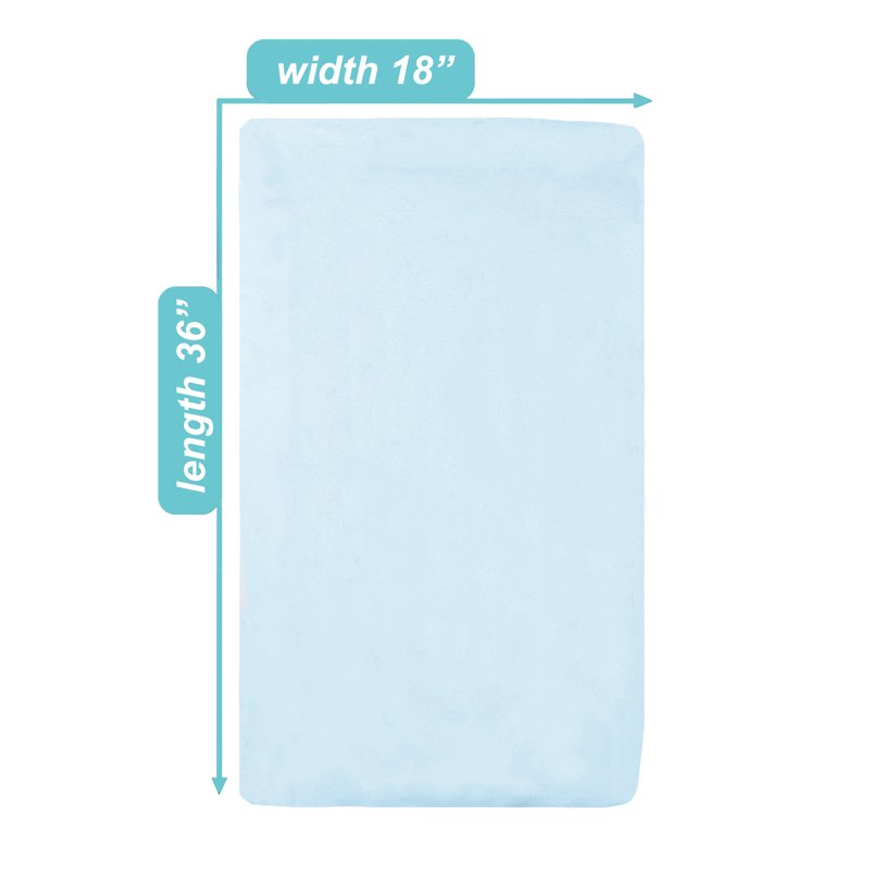 Cotton Jersey Knit Cradle Sheet - Fitted 18x36 Inches - Blue - Soft Breathable Baby Bedding - Pack of 3