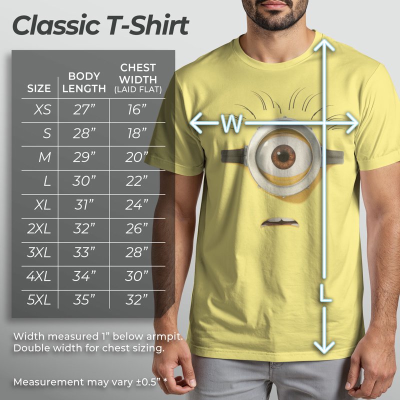 Men's Minions Despicable Me Banana Graphic T-Shirt XL - Costume Top