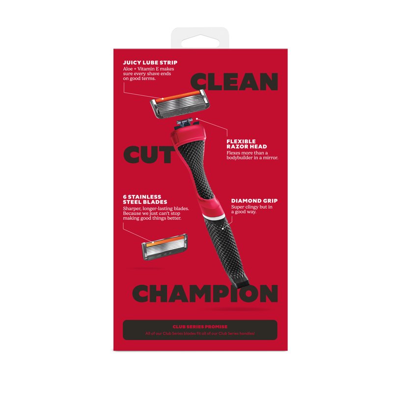 6-Blade Razor Starter Set with Diamond Grip Handle