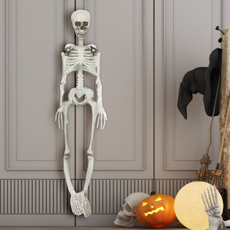 Life Size Halloween Skeleton with Movable Joints - Realistic Full Body Prop