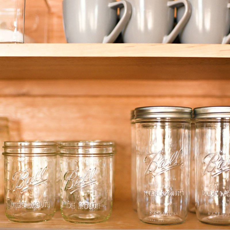 8 Ounce Glass Mason Jars with Lids - 12 Count, Regular Mouth