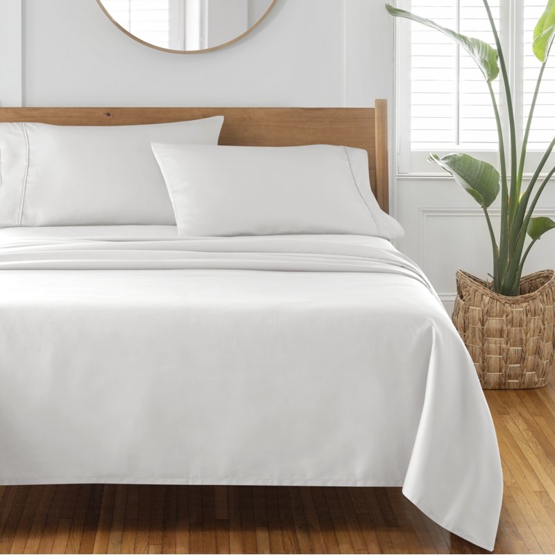 King Cotton Sateen Pillowcase Set - 300 Thread Count Arctic White - Better Homes & Gardens