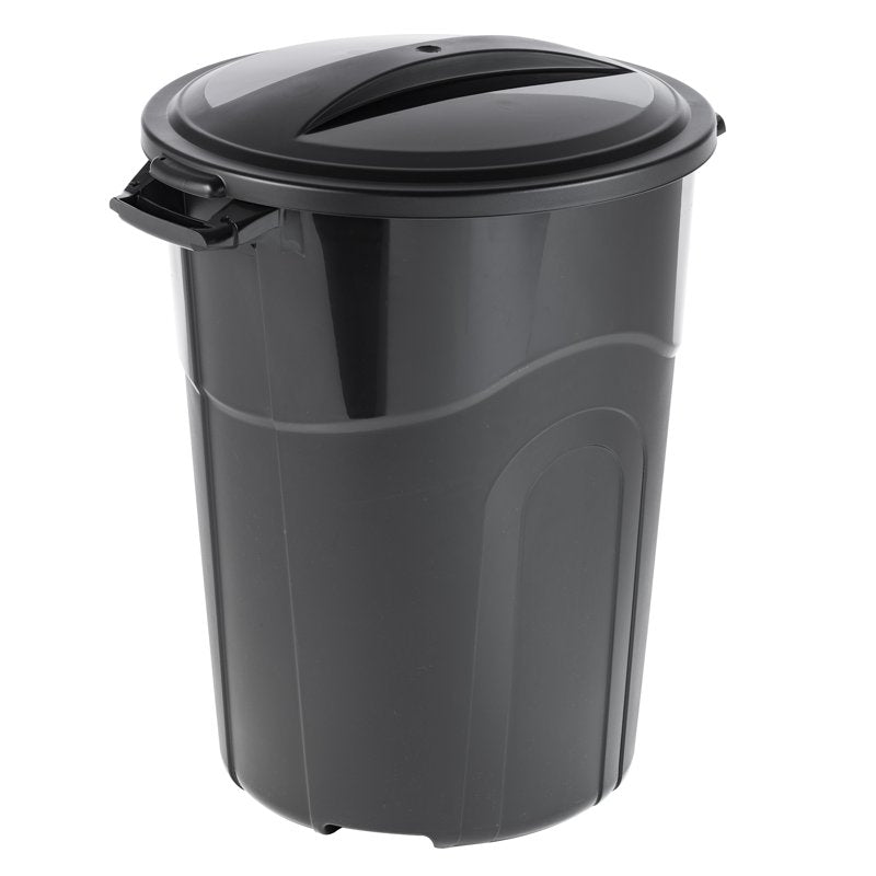 32 Gallon Plastic Trash Can with Click Lock Lid - 2 Pack