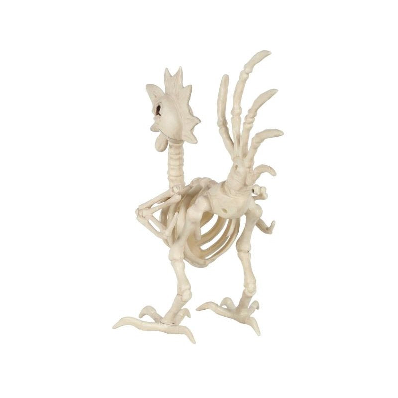 Halloween Rooster Skeleton Tabletop Decoration - 12.5 Inch Eerie Centerpiece