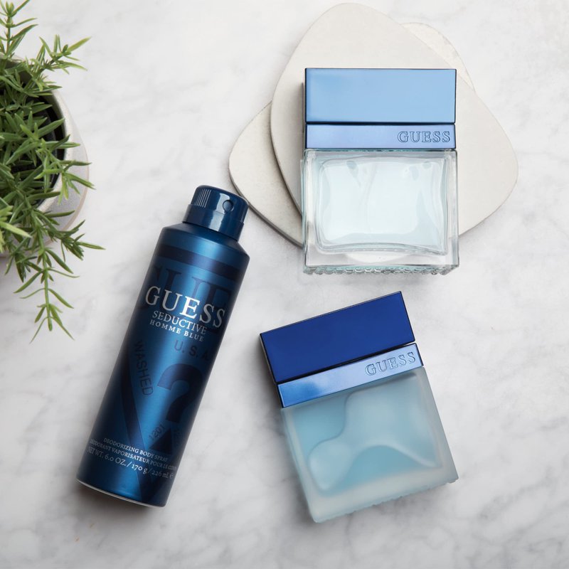 Seductive Homme Blue Men's Body Spray - Warm & Spicy Fragrance, 6 oz
