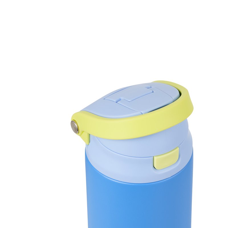 24oz Stainless Steel 2-in-1 Water Bottle with Straw & Chug - Neon Blue