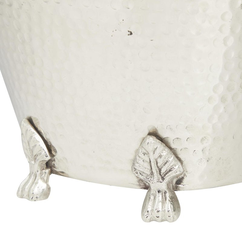 Oval Aluminum Metal Ice Bucket for 6 Bottles - 13.90" x 10.50" x 9.15"