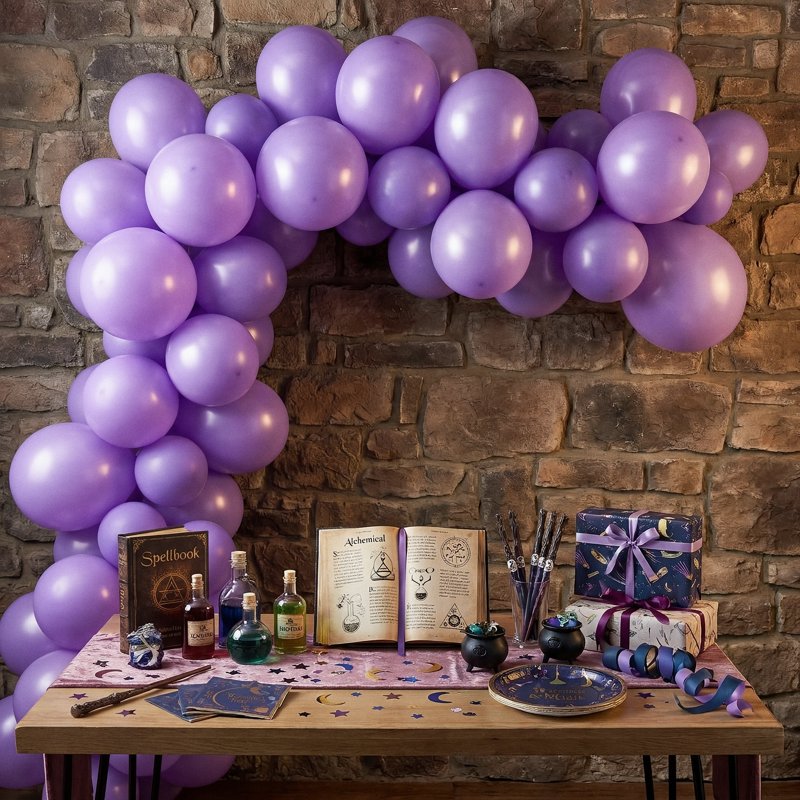 12-Inch Purple Latex Balloons - 15 Pieces for Party Decorations