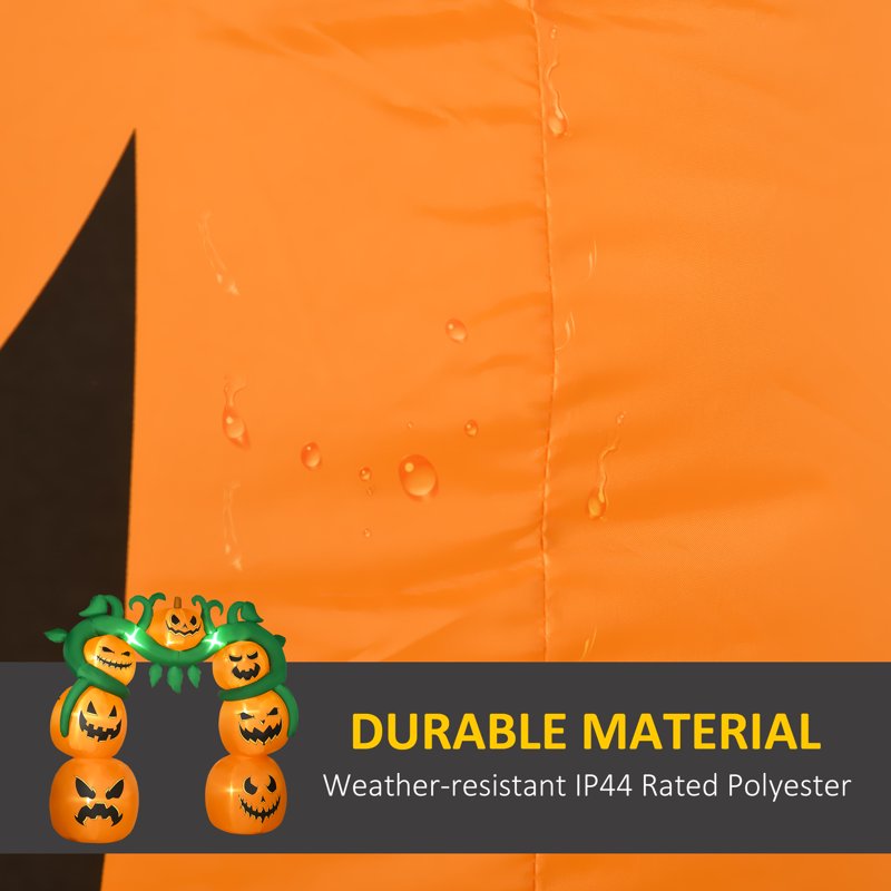 Halloween Inflatable Archway with Pumpkin and Spooky Lights - 10 Feet