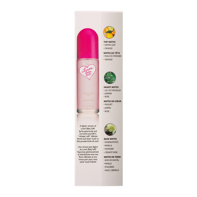 Whisper Soft Floral & Musk Body Mist - Powder Fresh Fragrance