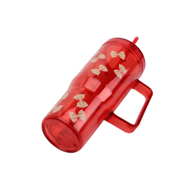 30oz Tumbler with Straw - Just Feed Me Pasta Design