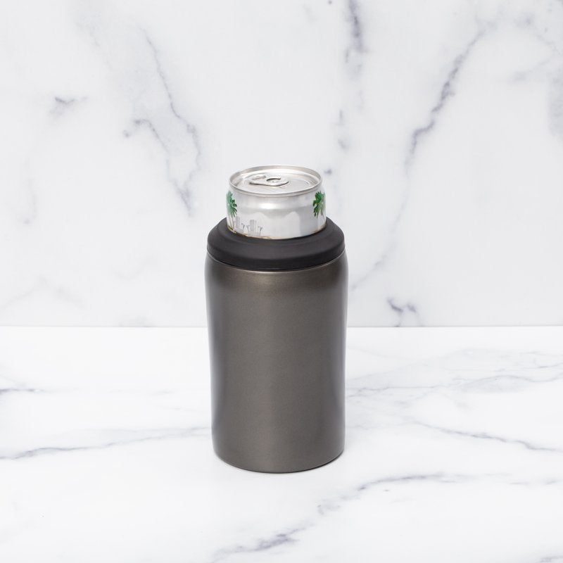 3-in-1 Silver Universal Can Cooler - 2 Pack