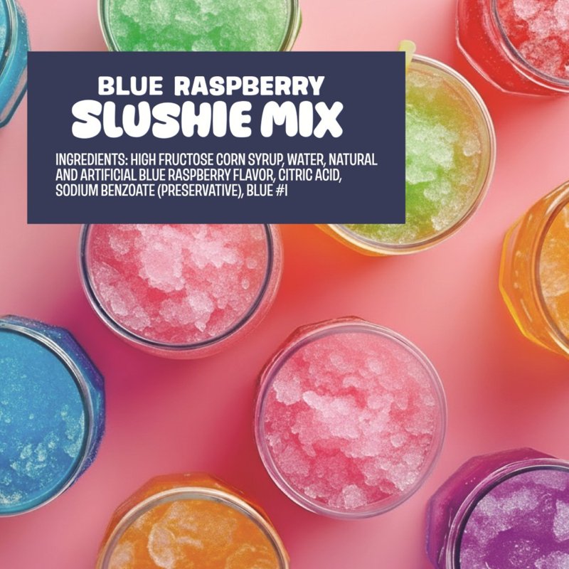 Blue Raspberry Slushie Mix - Hawaiian Shaved Ice 16oz