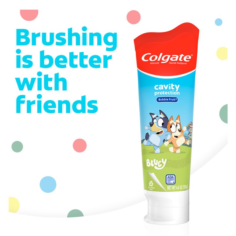 Kids Cavity Protection Toothpaste - Fluoride Formula, Bubble Fruit Flavor