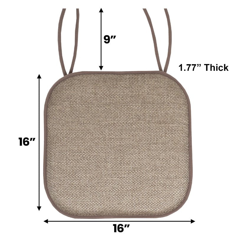 Outdoor Chair Cushions 16" x 16" Beige & Brown - 6-Pack