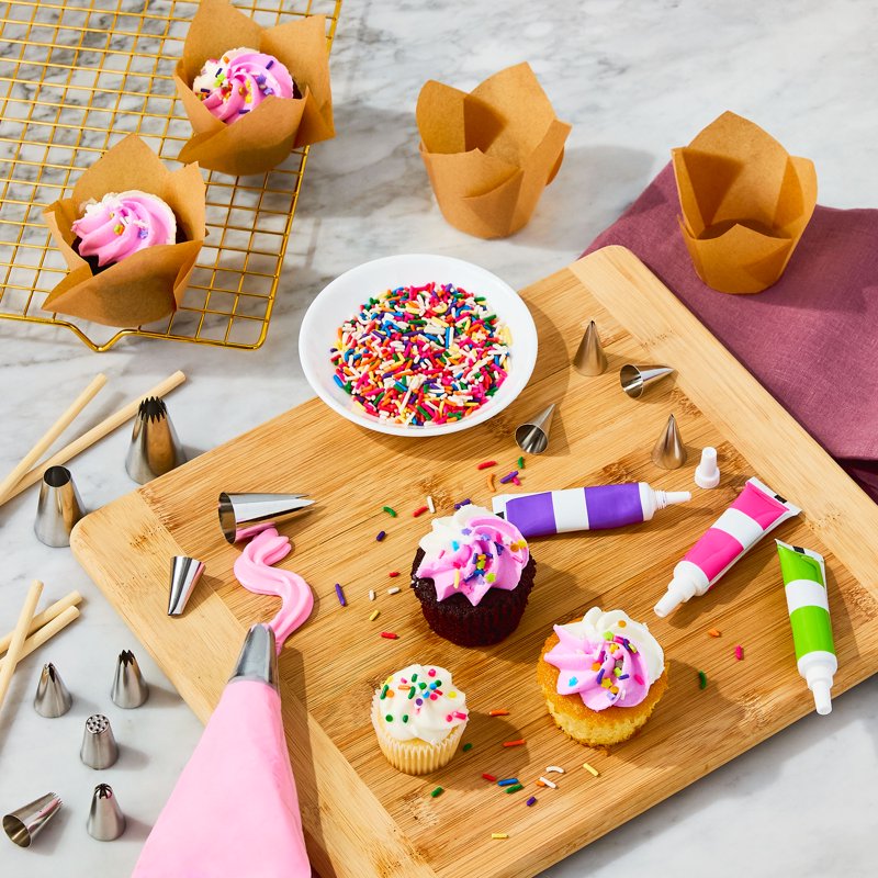 Large Decorating Tips Set - 4 Stainless Steel Piping Tips