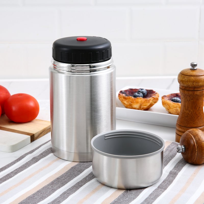 Insulated Food Storage Container - 27 oz, 4 Pack, Stainless Steel