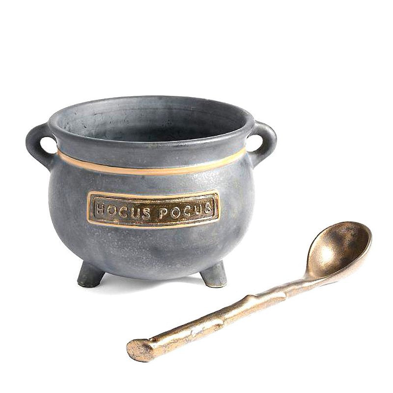 Halloween Witches Cauldron Serving Bowls Set with Lid & Spoon - Decor