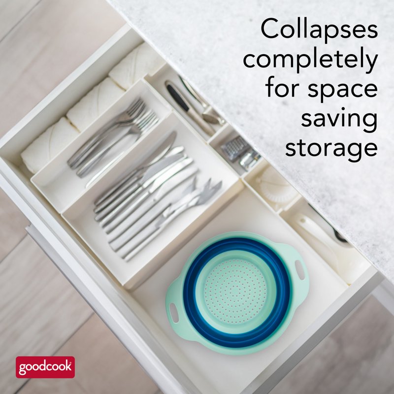 Collapsible 2.75-Quart Colander with Side Handles