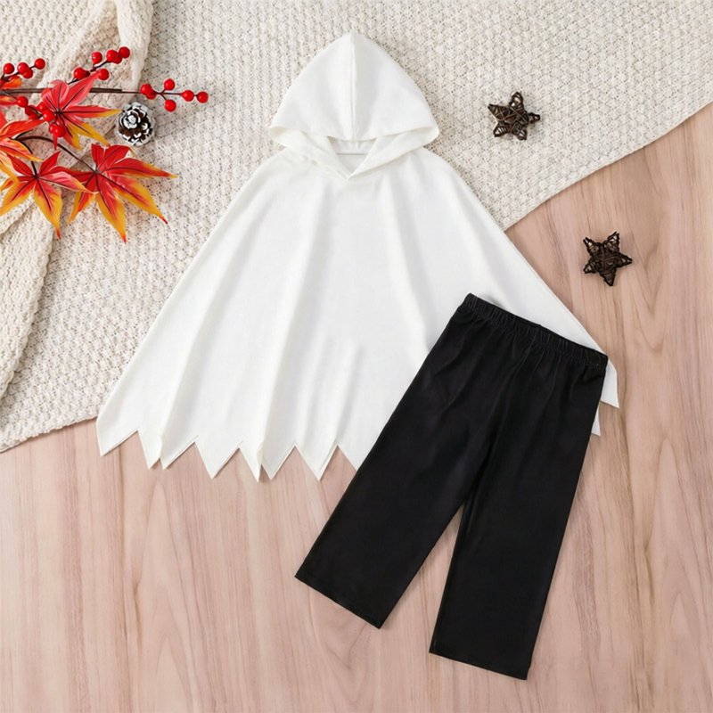 White Boys Halloween Costume Set with Cape and Pants - 6-9 Months