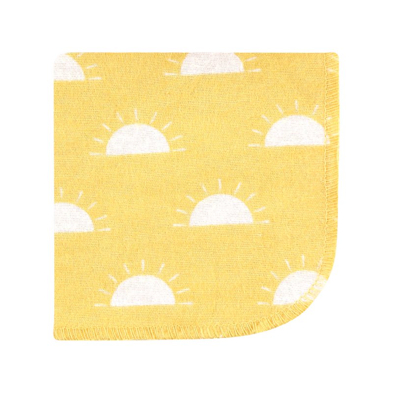 Baby Washcloths 10-Pack - Soft Cotton-Poly Flannel for Feeding & Bath