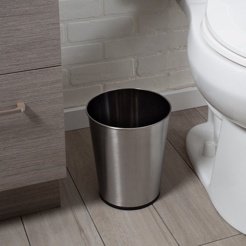Stainless Steel Bathroom Trash Can - 1.3 Gallon