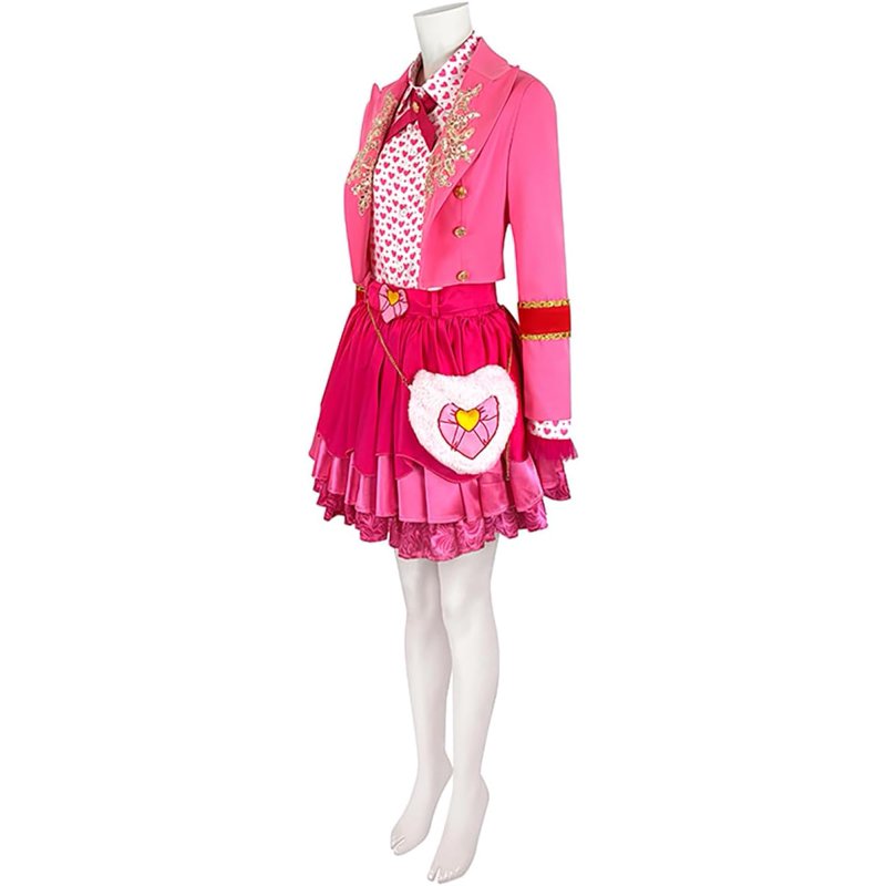 Pink Queen Heart Cosplay Costume Set for Adults - XS Variation Without Wig