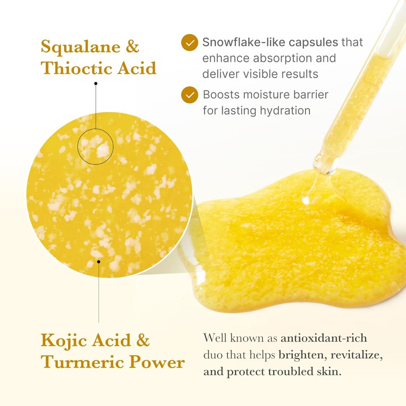 Kojic Acid Turmeric Niacinamide Serum - Brightening Face Serum, 1.01 fl oz