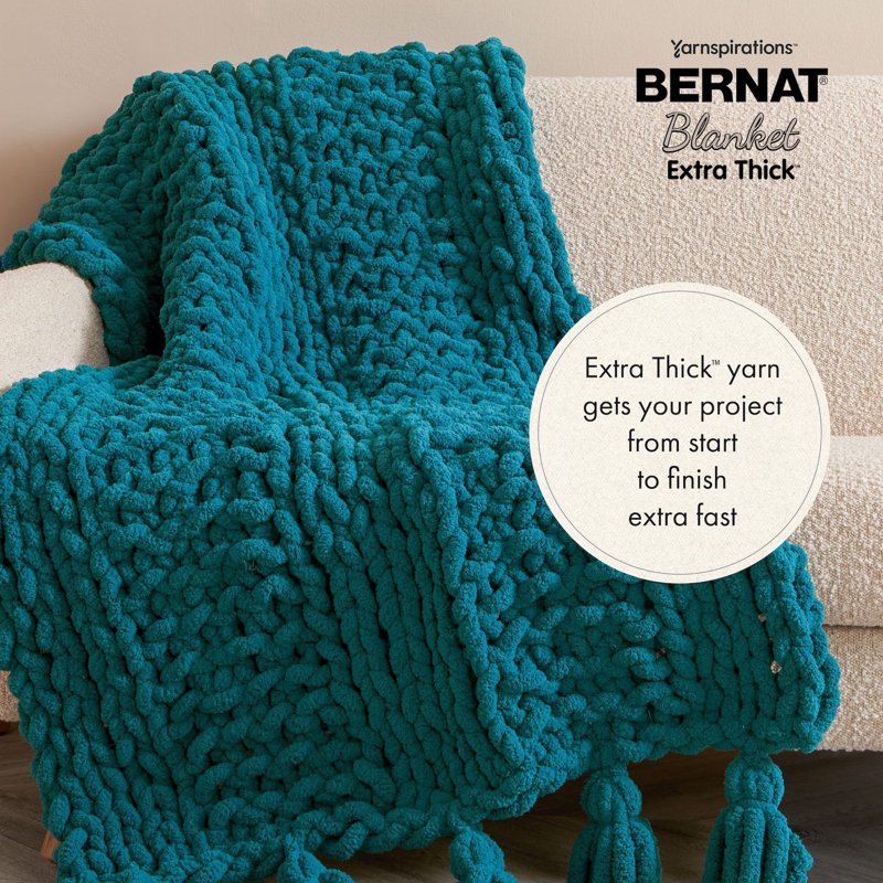 Bernat Blanket Extra Thick Jumbo Polyester Yarn - Citronella 21.2oz/600g