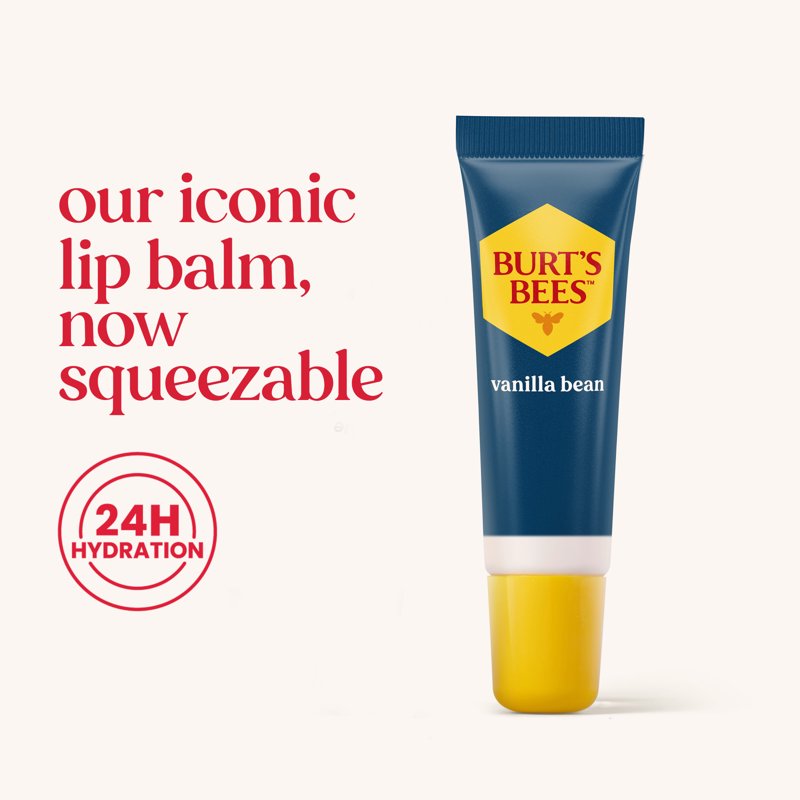 Vanilla Bean Hydrating Lip Balm - 100% Natural Beeswax Formula, 0.35 oz