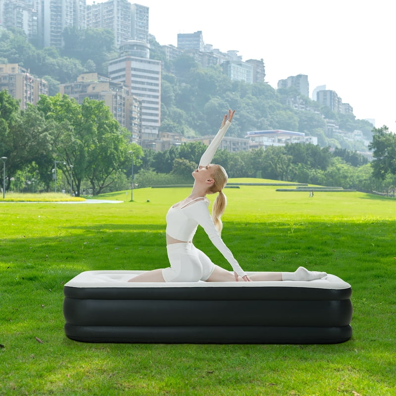16-Inch Twin Air Mattress Bed with Built-In Pump - Portable for Camping & Guests