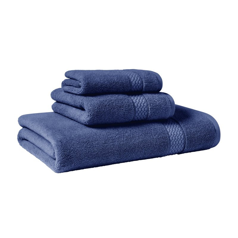Dobby Washcloth - Smokey Blue, 100% Cotton, 13x13 Inches - Beautiful by Drew Barrymore