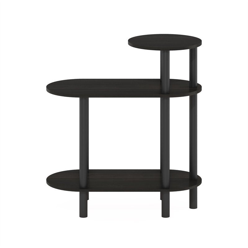 3-Tier Oval Sofa Side Table with Open Shelves - Multiple Colors
