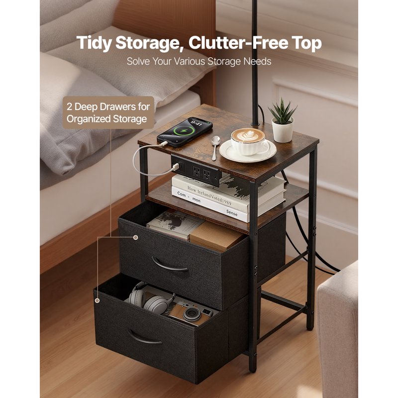 Multifunctional Floor Lamp with Integrated Table & USB Ports