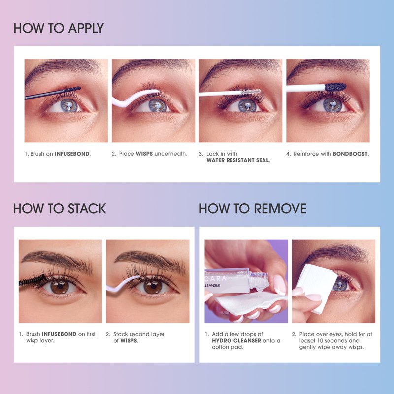 Delicate Fluffy Lash Extension Kit - 18 Lightweight Customizable Clusters
