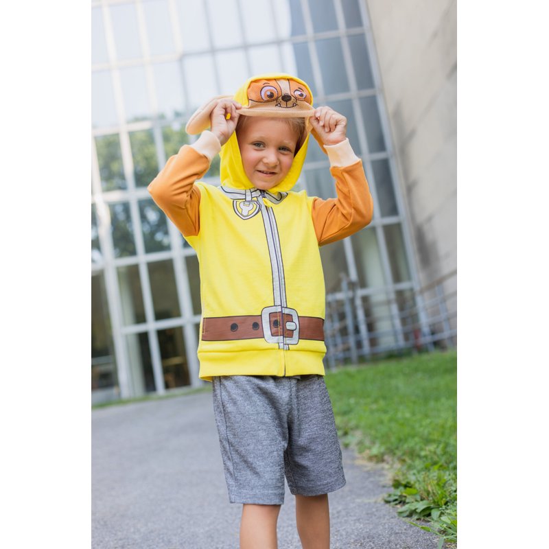 Paw Patrol Rubble Toddler Boys Fleece Zip-Up Hoodie - Size 7-8