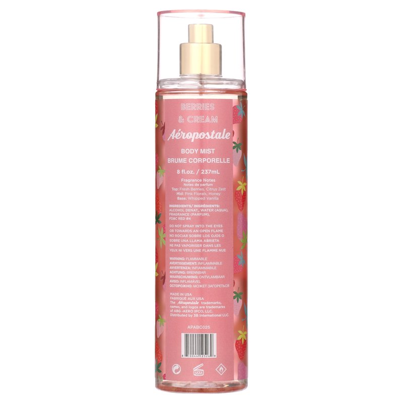 Berries & Cream Body Mist for Women - Long Lasting Fragrance