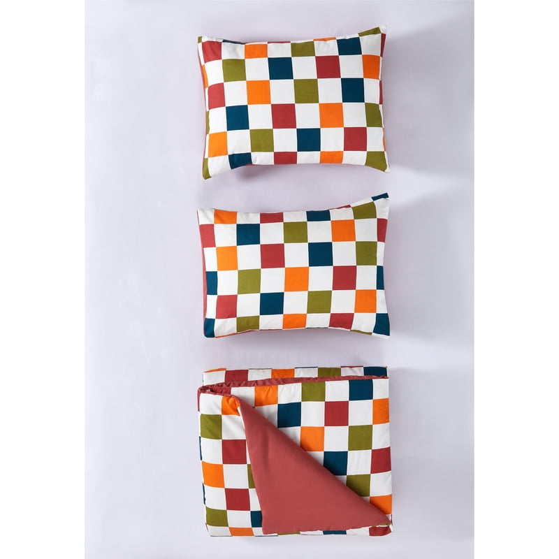 Urban Shop Ombre Checkerboard Comforter Set Full - 3 Piece Bedding