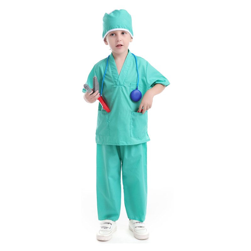 Kids Surgeon Role Play Costume Set - Halloween Dress Up, S