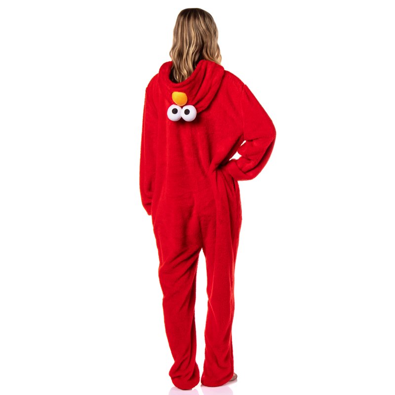 Red Sesame Street Adult Union Suit Pajama One Piece L/XL